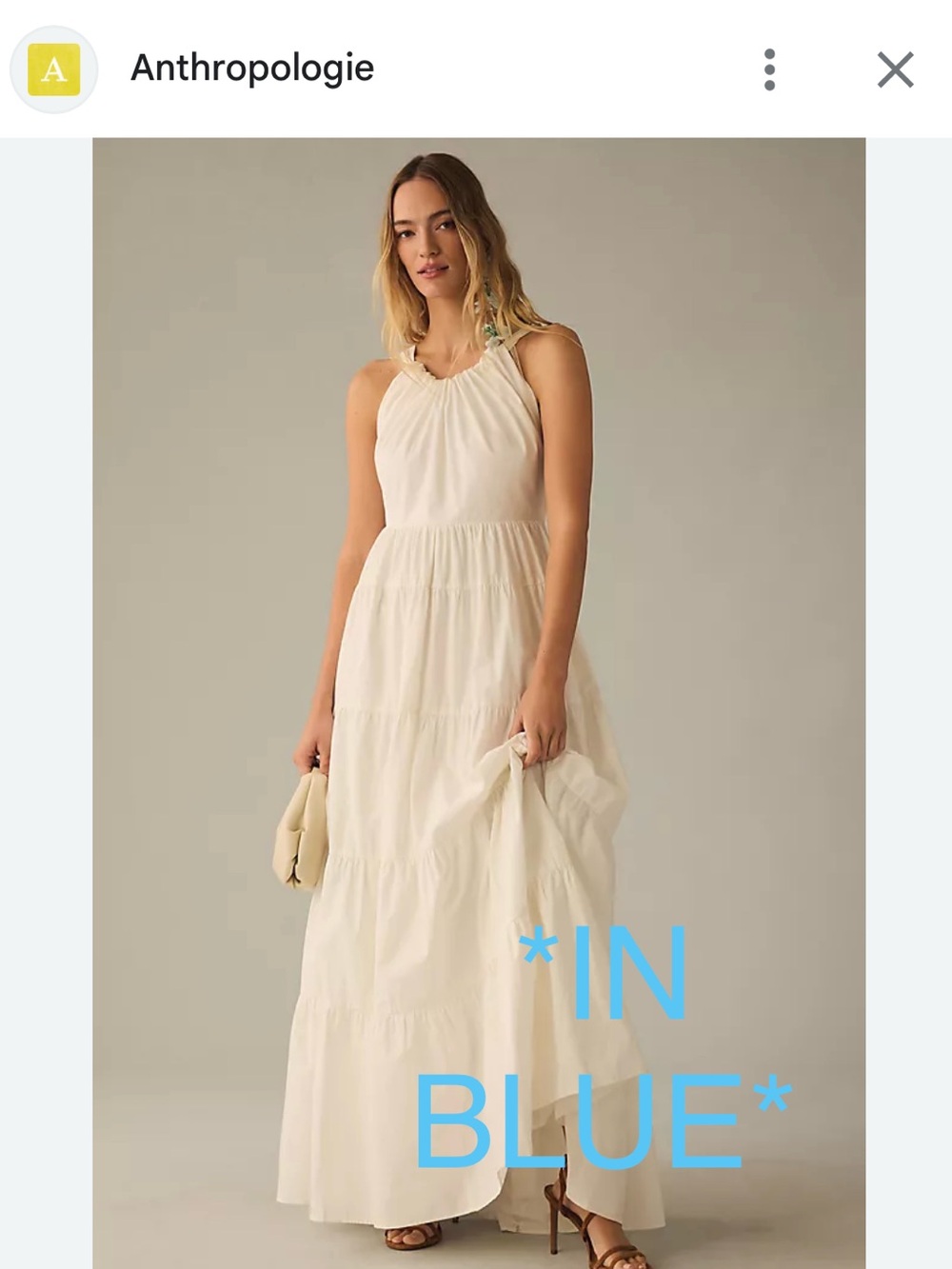 Anthropologie “Forever That Girl Tiered Ruched Back Bow Dress”